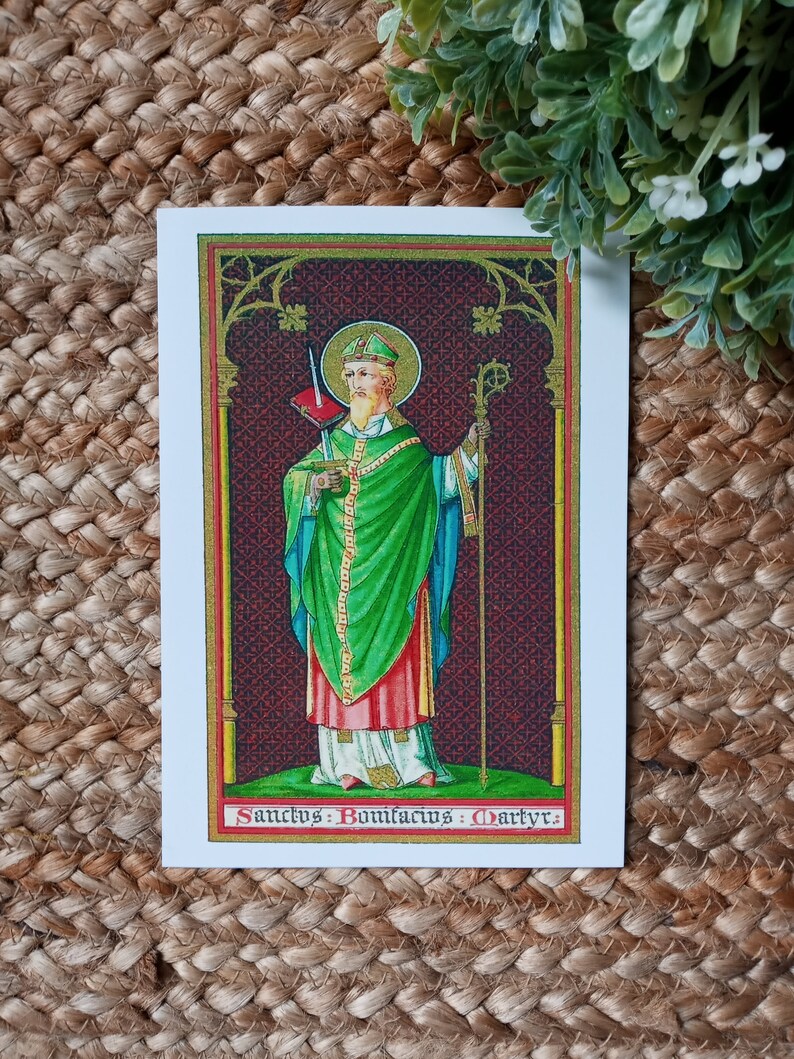 Saint Boniface Icon Print Patron Saint of Germany Brewers & Etsy
