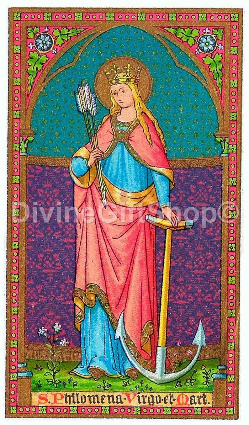 Icon Saint Philomena 5 X 7 Print. Icon Etsy