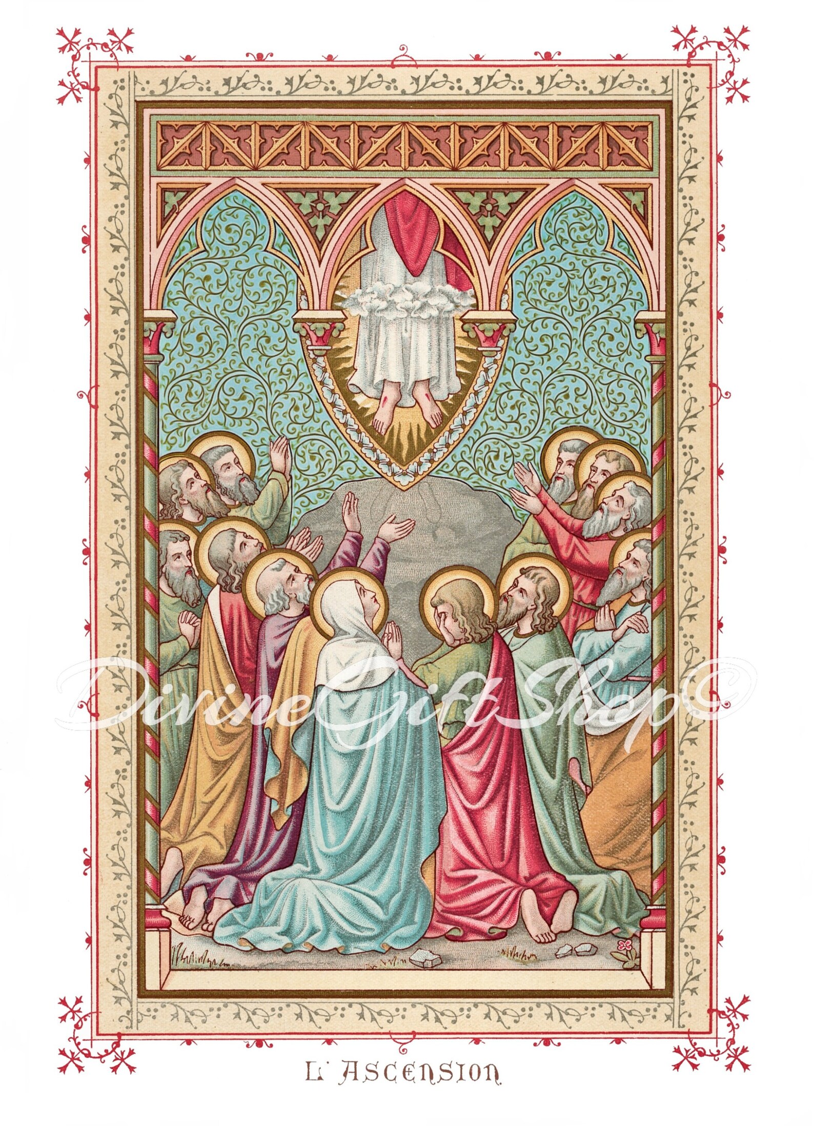 The Ascension of Jesus Icon Print | Catholic Art, Lent & Easter - Etsy