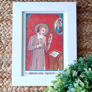 St. Louis Marie Grignon de Montfort Icon Print; Patron Saint of Devotion to The Blessed Virgin Mary; Beautiful Catholic Artwork; Saint Print