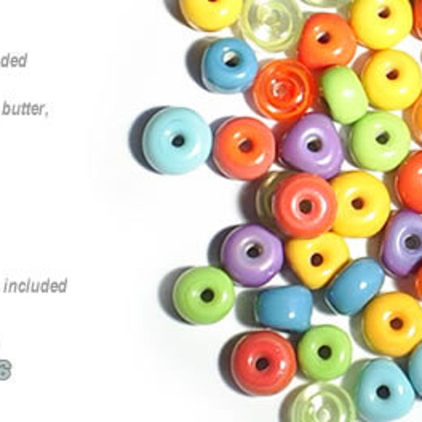 ACCENT Handmade Lampwork Beads 15 Spacers Island Mix by DesertBug Designs