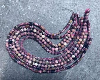 Opaque Tourmaline Beads | matching gemstones • color-coordinated • round, coin, barrel shapes • you choose • jewelry making supplies [B021]