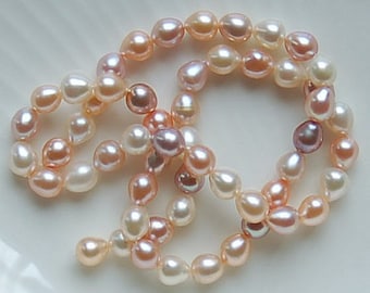Pearl Beads | multi-colored • teardrop shape • freshwater • jewelry making supplies [B021]