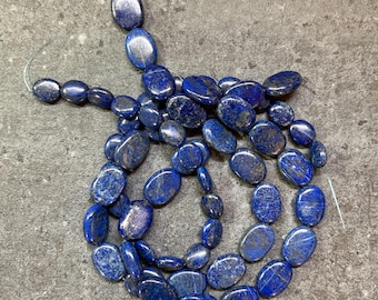 Lapis Lazuli Beads | matched set • color coordinated • oval • two sizes • jewelry making supplies [B008]