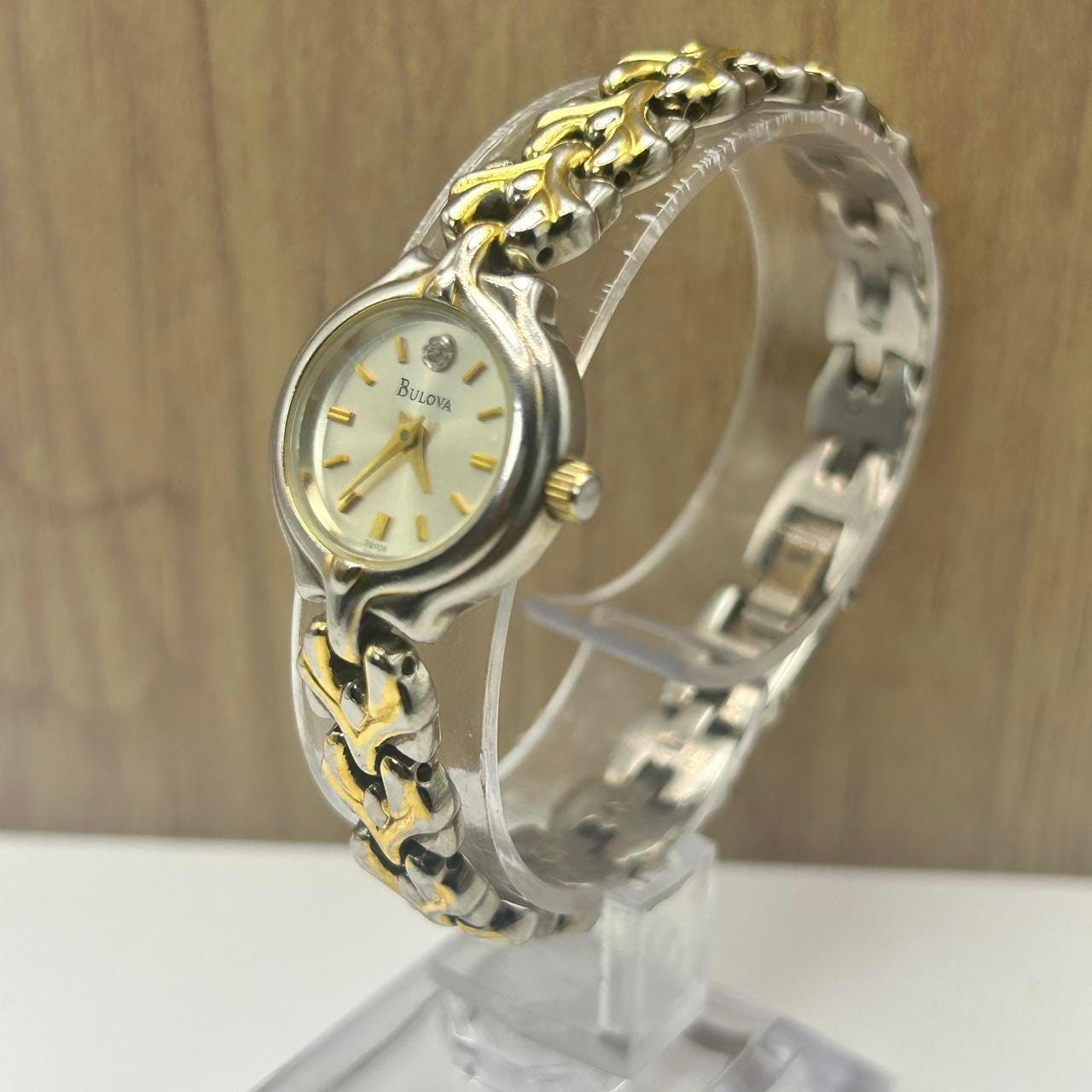 Bulova Women's Dress Watch Quartz Small Two Tone Metal - Etsy