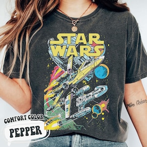 Retro Space Adventure Shirt, Colorful Sci Fi Graphic Tee, Vintage Galaxy T-Shirt