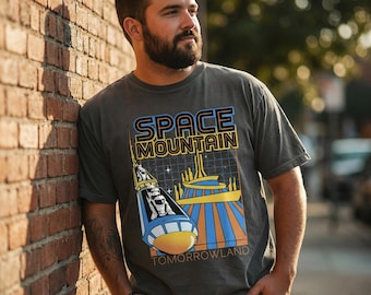 Two Sided Disney Space Mountain T-Shirt, Windows Of Attraction Tee, Vintage Tomorrowland Shirt, Magic Kingdom Tee, Disneyland Family Trip