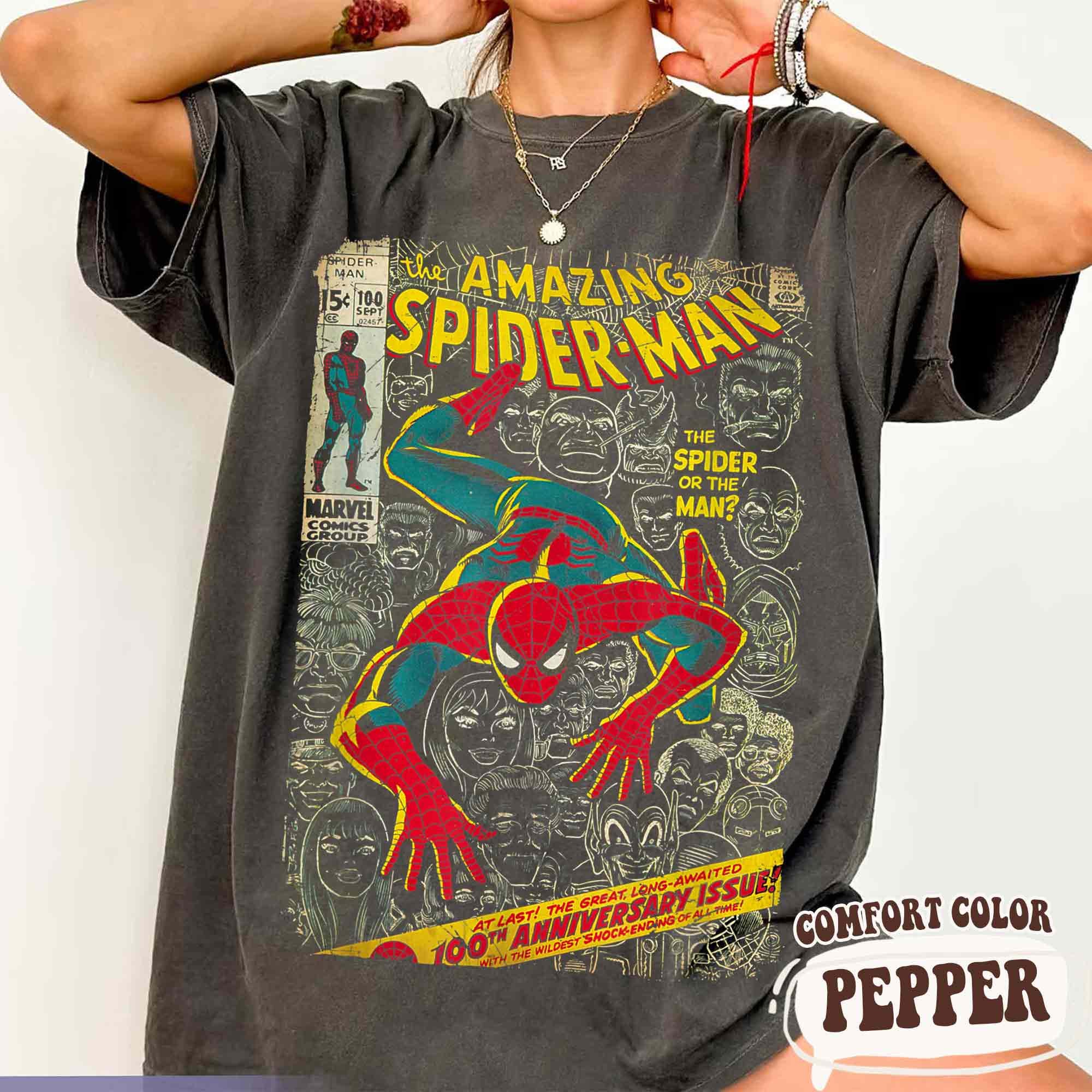 Disney Spider-Man Icon Graphic T-shirt, Spider-Man Comicbook Poster Shirt, Marvel Tee, Avenger Fan Gift, Superhero Graphic T-shirt