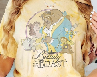 Beauty And The Beast Classic Comfort Blast Tshirt, Disney Beauty And The Beast Group Character Shirt, Disneyland Trip Matching Outfits