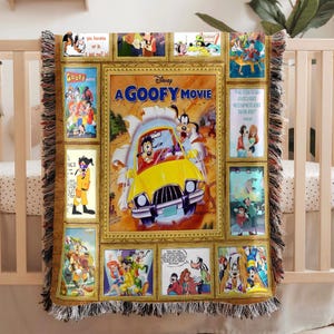 A Goofy Movie Woven Blanket, Goofy Max Fleece Blanket, Goofy Max And Roxanne Home Decor, Throw Blanket For Kid Baby Adults, Disney Gift