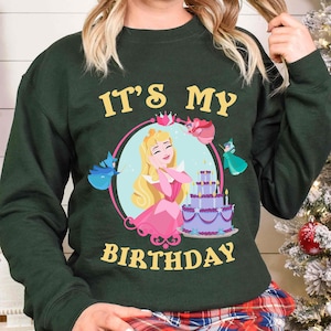 Aurora Princess It&#39;s My Birthday T-shirt, Sleeping Beauty Three Fairies Shirt, Sleeping Beauty movie Tee, Disneyland Girl Trip 2024
