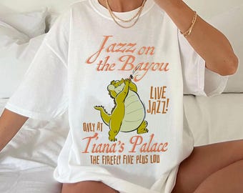 Disney Princess and the Frog Louis the Alligator T-shirt, Tiana’s Palace Jazz Bayou Shirt, Princess and the Frog Shirt, Disney Fan Gift