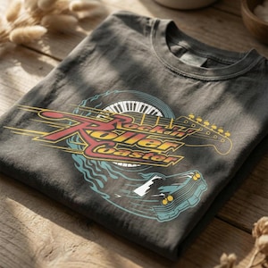 Disney Rock ’N’ Roller Coaster T-Shirt, Vintage Disney Ride Tee, Aerosmith Ride Shirt, Disneyworld Park Shirt, Disneyland Family Trip Tee