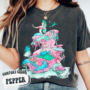 Disney Peter Pan Mermaids Watercolor T-Shirt, Neverland Mermaid Lagoon Tee, Retro Peter Pan Shirt, Magic Kingdom Shirt, Disneyland Gift Trip