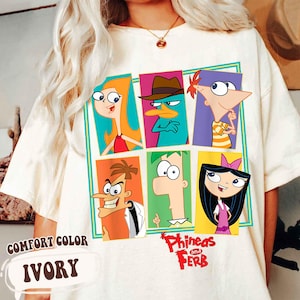 Disney Phineas and Ferb Collage T-Shirt, Perry the Platypus Tee, Candace Ferb Phineas Shirt, Phineas and Ferb Tee, Disneyland Matching Tee