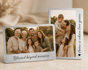 Custom Your Messages Photo Metal Wallet Card, Family Keepsake Gift, Personalised Photo Wallet Insert Card, Christmas Gift