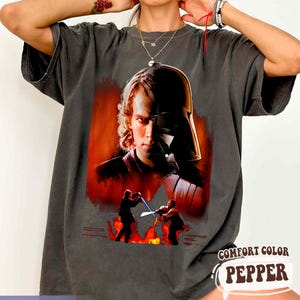 Retro Star Wars Anakin Vs Obi-Wan T-Shirt, Darth Vader Split Face T-shirt,  Revenge of the Sith Shirt, Jedi vs Sith Shirt, Star Wars Day Tee