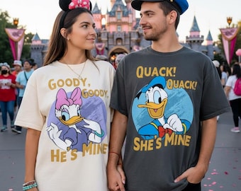 Daisy Duck Donald Duck Valentine's Day T-shirt, Daisy Donald Couple Shirt, Wedding Anniversary, Disney Valentine, Disneyland Matching Trip