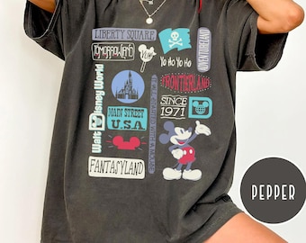 Disney Micky Maus Fantasyland Main Street USA T-shirt, Disneyland Resort 1955 Shirt, Disneyworld Park T-Shirt, Disneyland Familienausflug 2026