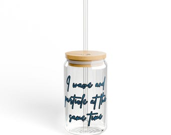 Quantum Physics Sipper Glass: Funny Science Gift, 16oz