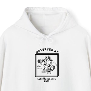 Schrödingers Gym Workout Hoodie, Quantum Physics Pullover, Geschenk für Physik-Liebhaber, Wissenschaft Nerd Pullover, Lustiges Physik Kapuzen-Sweatshirt