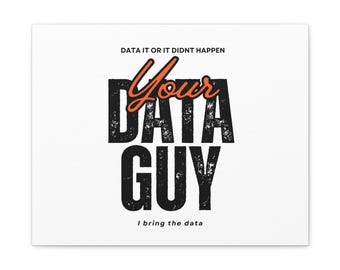 Data Guy Canvas Wall Art: Distressed Geeky Home Office Decor