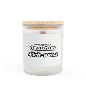 Quantum Physics Candle Science Themed Gift for Physicists Fun Physics Gift Quantum Mechanics Candles Frosted Glass Candle, 11oz