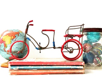 Vintage Miniature Bicycle - Vintage Wire Art - Vintage Art - Vintage Bicycle - Vintage Home Decor - Vintage Wire Bicycle - Vintage Bike