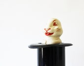 It's Magic - Vintage Rabbit in a Hat - Toy - Black and White - Bunny - Home Decor - Composite - Kids - Easter - Spring