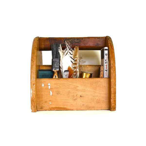 He Was a Shoeshiner - Vintage Shoe Shine Box, Vintage Lyco Groomer, Vintage Wooden Box