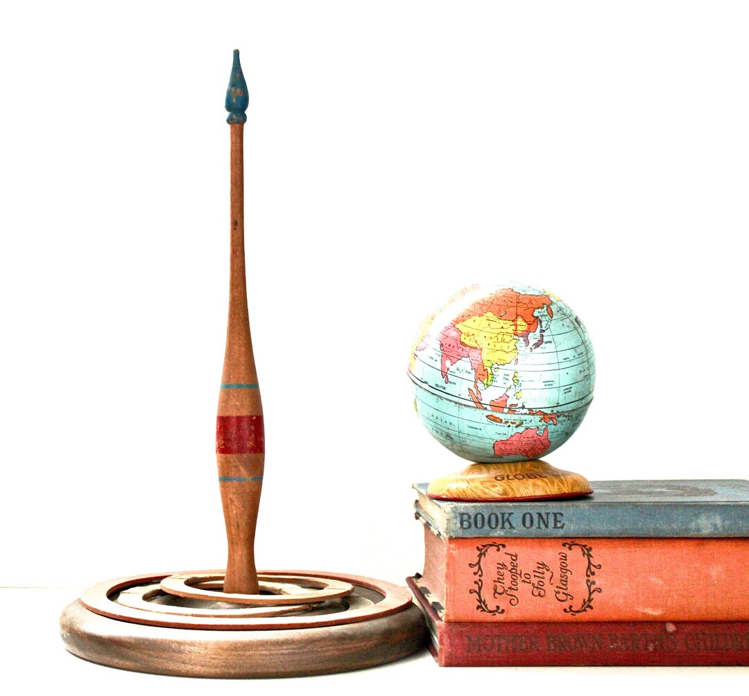 Vintage Handmade Wooden Ring Toss Vintage Woodworking Etsy