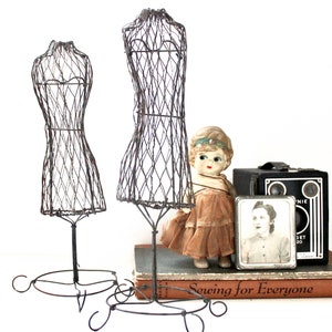 Vintage Wire Dress Form Vintage Doll Dress Form Vintage Dress Form Vintage Sewing Vintage Home Decor Vintage Wire Stand image 1