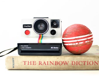 Vintage Polaroid One Step Land Camera - Vintage Camera - Vintage Photography - Vintage Polaroid - Retro Camera - Vintage Rainbow Stripe