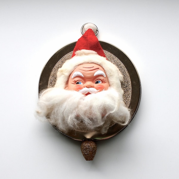 Santa Sings a Song - Vintage Musical Holiday Decor - Christmas - Gold - Santa Claus - Collectible - Made in Japan