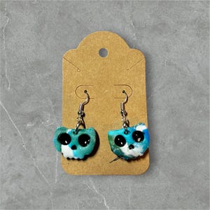 Skelly Earrings | Polymer Clay Earrings | Dangle Earrings | Statement Earrings | Skull Earrings | Modern Gothic | Handmade