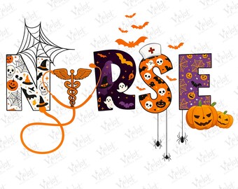 Halloween Nurse PNG: Funny Spooky Design (Digital Download)