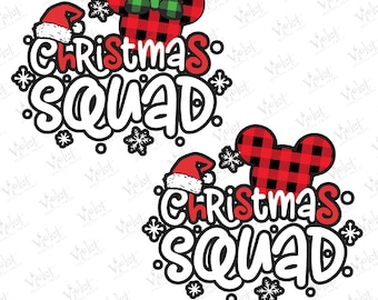 Christmas Squad Mickey & Minnie PNG - Holiday Design (Digital Download)