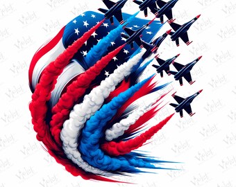 Patriotic USA Flag Graphic: Red White Blue 4th of July PNG (Digital Download)