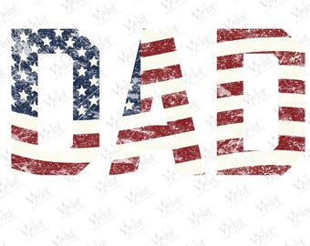 USA Flag Dad SVG: Patriotic Father's Day Design (Digital Download)