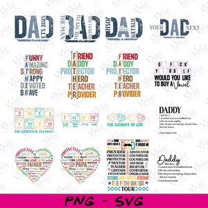 Father&#39;s Day Dad Quotes SVG Bundle: Cricut & Silhouette Designs (Digital Download)