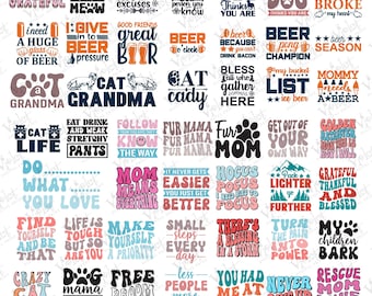 Funny Sarcastic Typography Art Prints: Humorous Witty Quotes (Digital Download)