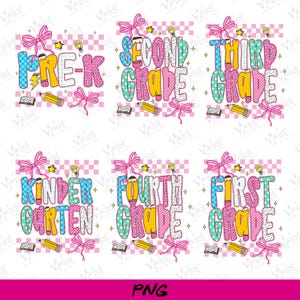 Coquette Back to School Bundle PNG | Y2K Girly School Clipart | Pink Aesthetic School Supplies | Cute School Sublimation Graphics for Shirts