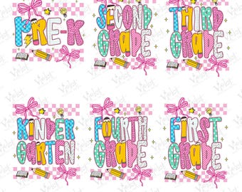 Coquette Tillbaka till skolan PNG-paket | Y2K Girly Clipart