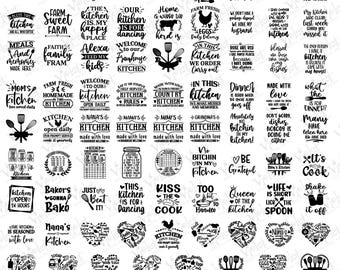 Witzige Küche SVG Bundle: Bauernhaus Deko Zitate (Digitaler Download)