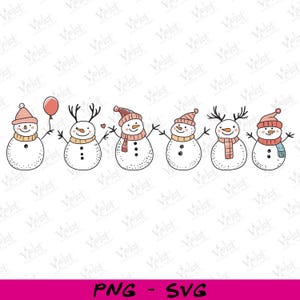 Cute Snowmen Christmas Shirt – Winter Snowman PNG (Digital Download)