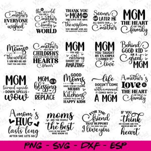 Mother’s Day SVG Bundle, Mom Shirt Designs, Cute Mother’s Day Quotes, Cricut Mom SVG Files, Sublimation PNG, Gift for Mom, Mama Svg, Digital