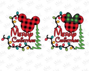 Micky und Minnie Frohe Weihnachten PNG, Disney Urlaub Clipart