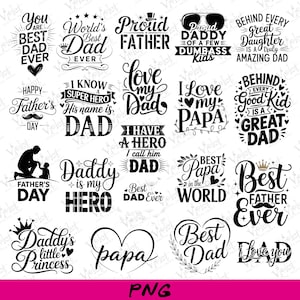 Best Dad Ever PNG Bundle, Father’s Day Sublimation Designs, Retro Dad Clipart, Funny Dad Quotes, Cricut Sublimation Shirt Prints, Digital