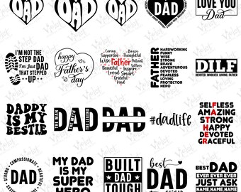 Vatertag SVG Bundle: Papa Shirt Design, lustige Clipart (digitaler Download)