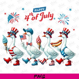 4th of July PNG Clipart: Patriotic USA Flag Design (Digital Download